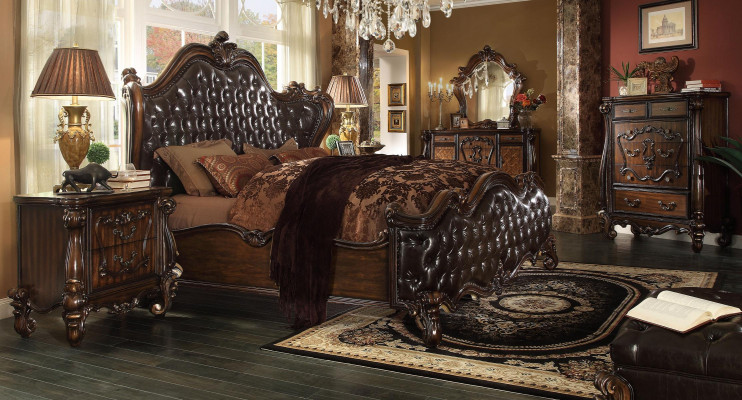 Luxe Klasse Slaapkamer Set Barok Rococo Beddecor Dubbel Bed Bedden