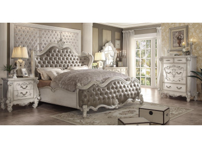Slaapkamer 3-delige set Bed 2x Nachtkastje Console Dubbele Bedden Hotel