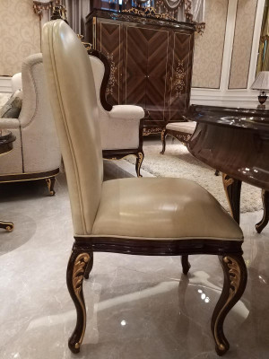 Eettafel 4 stoelen Stoel Eetkamer Decoratie Set Roccoco Barok Tafels