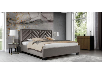 Bekleding bed meubels slaapkamerbedden taupe bruin 200x200cm fluweel