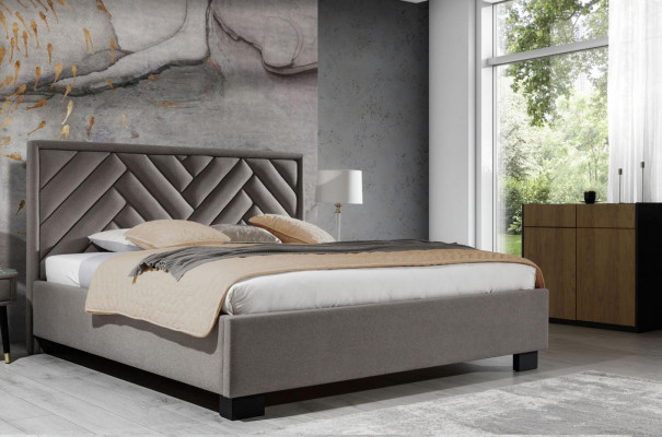 Bekleding bed meubels slaapkamerbedden taupe bruin 200x200cm fluweel