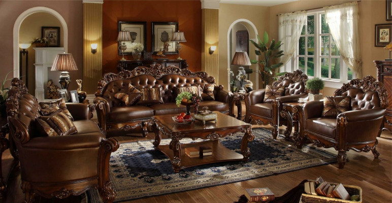 Compleet set bankstel 5-delig. Salontafel Sofa Bankstel Hout Zitlandschap