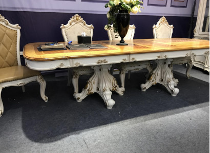 Barok Rococo stijl meubels Eettafel Tafels Eetkamer set Gesneden