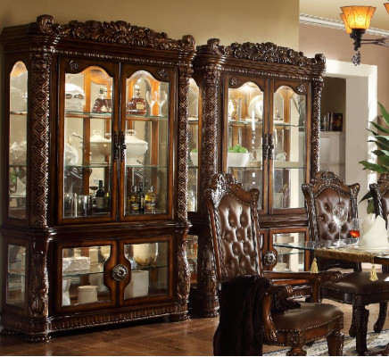 Vitrine kast Vitrines Woonkamer Kijkkasten Barok Rococo Hout