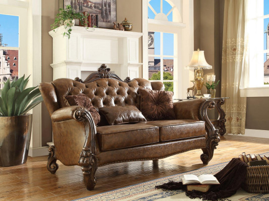 Bankstel 3-zits woonlandschap sofa's bankstel Bekleding leder hout