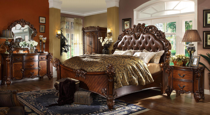 Klassieke slaapkamercommodes 2-delige set barok rococo commode + spiegel Nieuw
