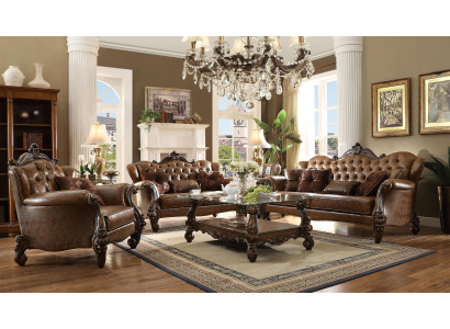 Sofa set 3+2+1 zitsbank bank gestoffeerde set banken leer