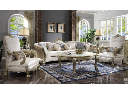 Luxus Möbel Sofagarnitur Couch Sofa Polster 4+1+1 Sitzer mit Couchtisch