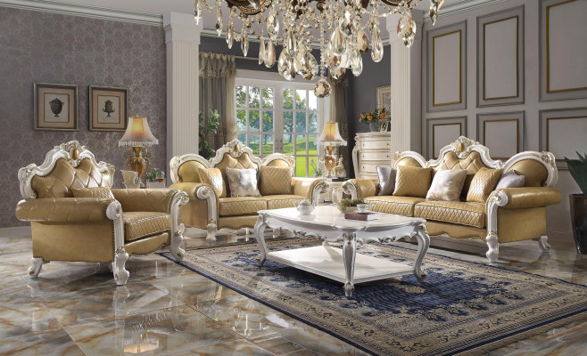 Sofa set 3+2 zits Klassieke woonlandschap leren bankstellen banken