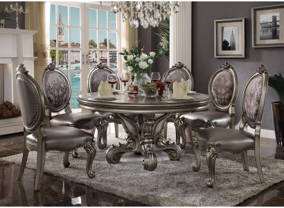 Ontwerp Ronde Tafel 8x Stoelen Eetkamer Zitkussen Set Ronde Tafels