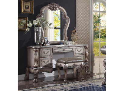 Console Klassieke tafelspiegel Commode Kaptafel Slaapkamer Dressoir 2-delig