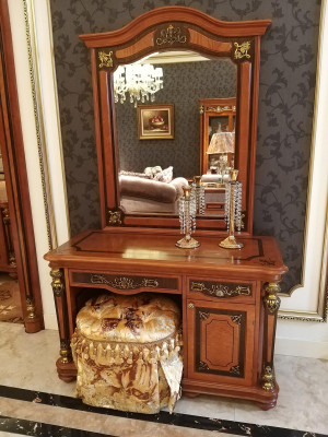 Luxe klasse barok rococo kaptafel met spiegel ladekast decoratie consoles