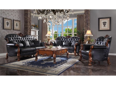 Sofa set 3+1+1 zits bank bank bekleding set banken leer