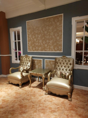 Fauteuil Ontwerp Bank Bank Sofa Relax Stof Lounge Luxe Tv-clubbekleding