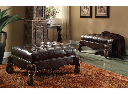 Voetenbank Kruk Gestoffeerde kruk Zithocker Ottomaanse kruk Chesterfield kruk Barok