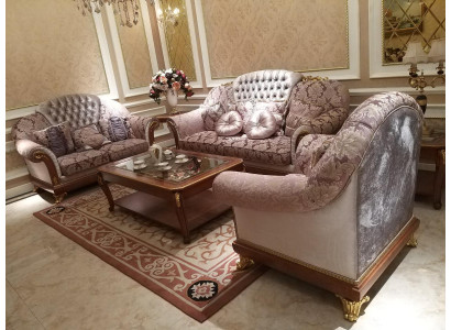 Sofa set 3-zits set designbank bekleding banken bank nieuw 3-delig.