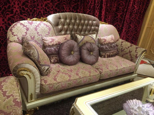 Sofaset 3+1+1 Zits Ontwerp Bankstellen Gestoffeerde Klassieke Banken