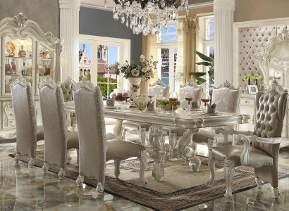 Barokstijl eetkamer set Luxe eettafel 8 stoelen Dressoir Spiegel