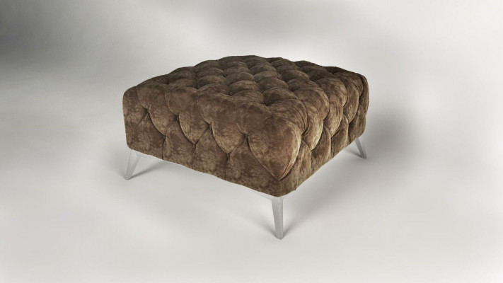 Voetenbank Ottomaanse poef Chesterfield kruk gevoerde Ottomaans ontwerp fluweel