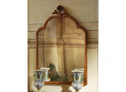Houten muur spiegel Handgemaakt Italiaans vakmanschap Frame wandspiegel.