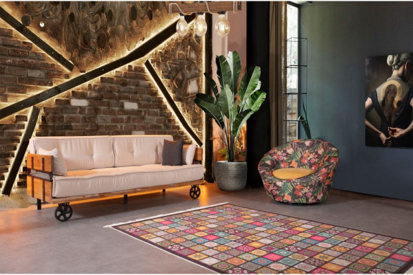 Luxe bank bank meubilair 3+3 zits set met salontafel loft.