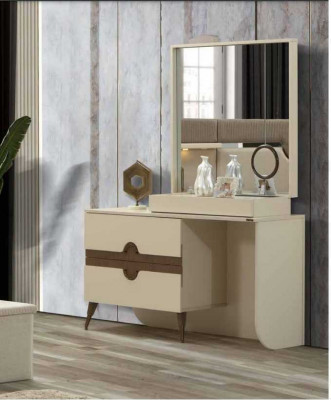 Beige make-up tafel met spiegel Slaapkamermeubilair ontwerp Konso lNeu