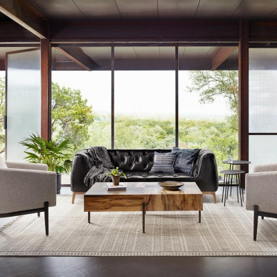 Chesterfield bank bank gestoffeerde banken stof lederen bankstel 3-zits