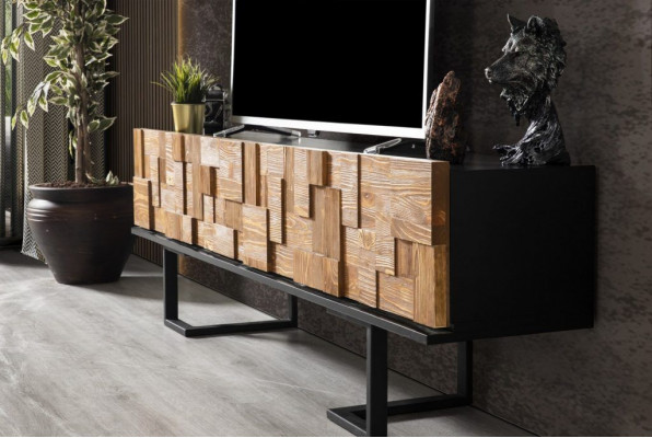 Tv-standaard salontafel RTV hout meubels massief houten woonkamer kastwand salontafel.