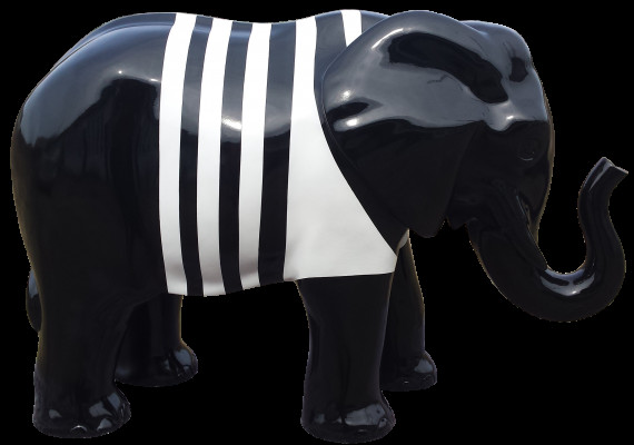Abstracte decoratie olifant figuur standbeeld decor tuin moderne beeldhouwwerken.