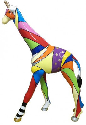 Abstract Design Beeld Kleurrijke Sculptuur Figuren Handgeschilderd Decoratie Beelden