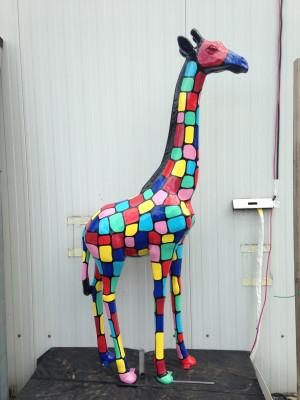 Ontwerp Woon Decoratie Sculpturen Standbeelden Figuren Abstracte Giraffe Figuur Decoratie