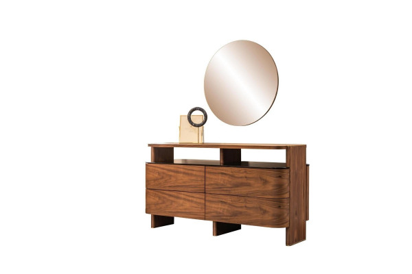 Kaptafel Kaptafel Make-uptafel Bruin Console Spiegel Set