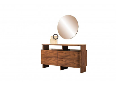 Kaptafel Kaptafel Make-uptafel Bruin Console Spiegel Set