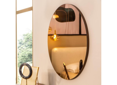 Spiegel Wandspiegel Hängespiegel Rund Flurspiegel Deko Moderne 95 cm Mirror Wall mirror Hanging mirror Round Hallway mirror Decoration Modern 95 cm