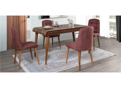 Eetkamer eetgroep meubelset garnituur zit eettafel bekleding 5-delig.