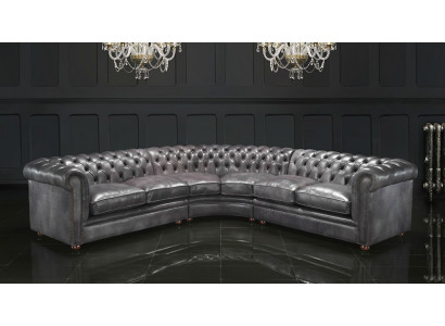 Chesterfield hoekbank hoekbank ontwerper bank fluwelen leren bank vintage 2016-14