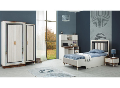 Compleet kinderbed kindermeubels kinderbed wit hout set 4-delig modern