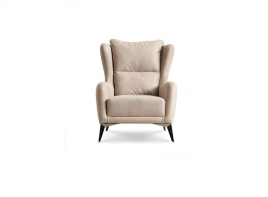 Luxe fauteuil eenzitter 1-zits stoffen fauteuil beige woonkamer modern