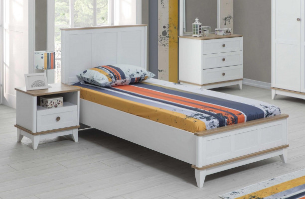 Kinderbed Bedframe Bed Kinderkamer Kindermeubels Wit Hout