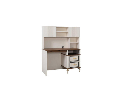Schrijftafel Kantoor tafel Computer tafel Beige kantoormeubilair Hout Tafel Legplanken