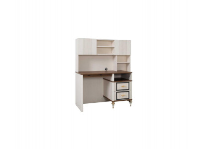 Schrijftafel Kantoor tafel Computer tafel Beige kantoormeubilair Hout Tafel Legplanken