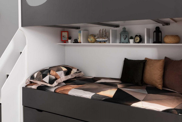 Stapelbed Bed Kinderbed Kindermeubels Grijs Set Moderne Kinderen