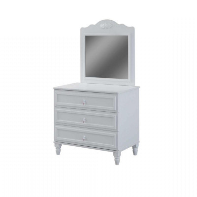 Garnituur dressoir met spiegel Hout Slaapkamer Wit Set wandtafel