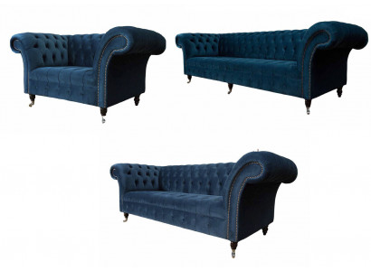 Bankstel 4+3+1 zits set Design Bank Beklede Bank Moderne Luxe