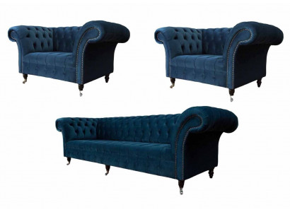Bankbank Textiel Bekleding Zitplaats 2+1+1 Zitplaats Set Ontwerp Banken