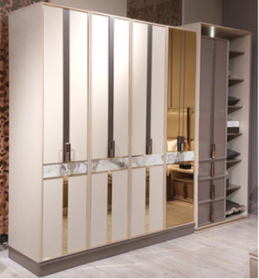 Slaapkamer set 6-delig Luxe bed 2x nachtkastjes Moderne kast Kaptafel
