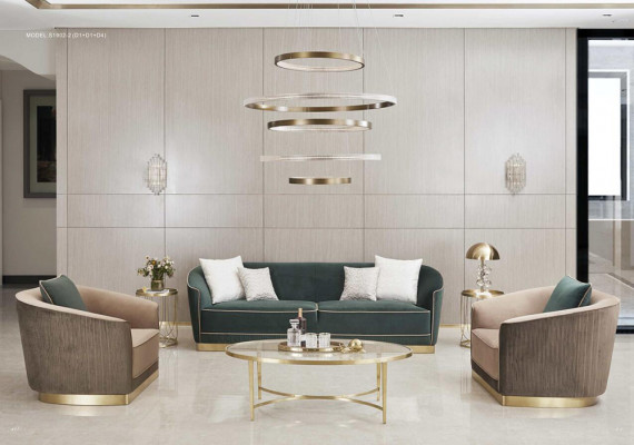 Bankstel 3+2+1 zits set design bankstellen gestoffeerde banken Moderne bank fluweel