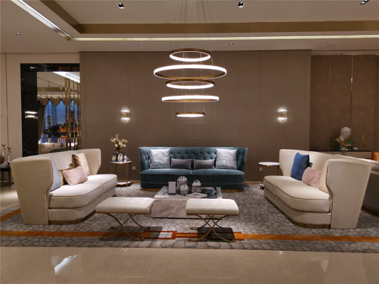 Ontwerp luxe bankstel 4-zits gestoffeerde bank - Italiaanse stijl woonkamermeubels