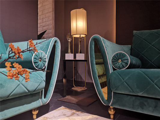 Ontwerp 4-zits gestoffeerde bank Luxe bank - Italiaanse stijl woonkamer meubels
