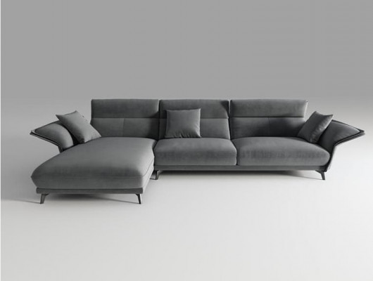 Bankstel Stof L-vorm Bank Woongebied Hoekbank Set Modern Ontwerp Bankstellen